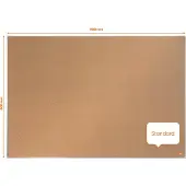 Nobo Impression Pro Memobord/Prikbord Met Zelfherstellend Kurk - Whiteboard 900x600mm - Natuurbruin - Planner