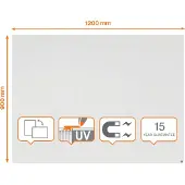 Nobo Infinity Randloos Magnetisch Whiteboard 120 x90 cm - Wit