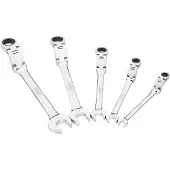 Vigor V6752/5 V6752/5 Ringratelsteeksleutel met scharnier Sleutelbreedte (metrisch) 8 - 19 mm