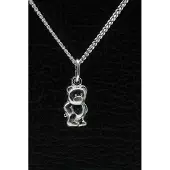 MOOYE ® - Collectie Zilveren Beer ketting hanger - staand