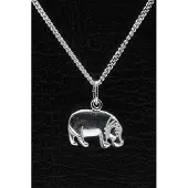 MOOYE ® - Collectie Zilveren Nijlpaard ketting hanger