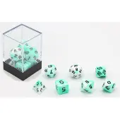 HOT Games Dobbelstenen Wit/Mint 7 set Brick