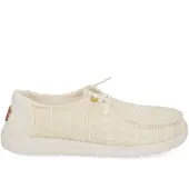 HEY DUDE Wendy Crochet lace white gold (38-4)