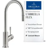 Villeroy & Boch Umbrella - Keukenkraan met uittrekbare sproeikop, rvs 925400LC