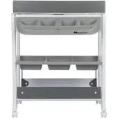Bebeconfort Dolphy, bad- en verschoningsunit, mobiele 2-in-1-unit, vanaf de geboorte tot 12 maanden, 0-11 kg, Grey Mist