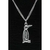 MOOYE ® - Collectie Zilveren Pinguin ketting hanger