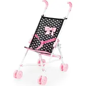 Bayer - Poppenbuggy in zwart, wit/roze