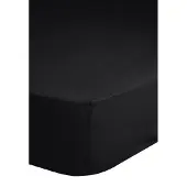 Good Morning Hoeslaken Jersey Katoen Stretch 30cm Hoge Hoek - black 180x220cm