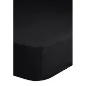 Good Morning hoeslaken zwart - 100% katoen - 90/100 x 200 cm