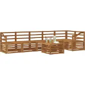 vidaXL Buiten bank set 7 st Naturel Polyester