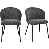 CALICOSY Set van 2 stoelen met gestoffeerde zitting en rugleuning vesper