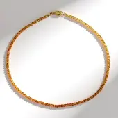 Cavill - Halsketting 925 Sterling Zilver Verguld - 0.58 ct Braziliaanse Keizerlijke Topaas - Facetgeslepen - Elegant - Magnetische Sluiting