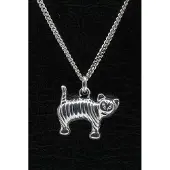 MOOYE ® - Collectie Zilveren Tijger ketting hanger