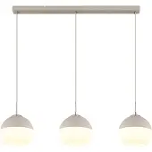 Globo Hanglamp Ragusa, dimbaar, wit / opaal, Woon-/ Eetkamer, metaal, hanglamp