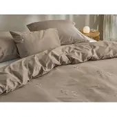 Yumeko Kussensloop Katoensatijn 60x70 Beige - Eco, Bio & Fairtrade