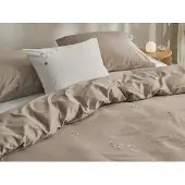 Yumeko Kussensloop Katoensatijn 50x60 Wit - Eco, Bio & Fairtrade