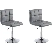 CLP Set van 2 loungestoelen Palma V2, bekleed met kunstleer. De loungestoelen zijn in hoogte verstelbaar en draaibaar. | Kleur: oranje