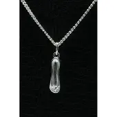 MOOYE ® - Collectie Zilveren Balletschoen ketting hanger - smal