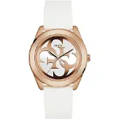 GUESS Analoog horloge 'G Twist' rose-goud / wit