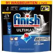 Finish Aanbieding: Ultimate Vaatwastabletten Regular (7 zakken - 91 vaatwasbeurten)
