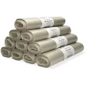 123schoon Aanbieding: Vuilniszakken 60 liter | 20 stuks | LDPE | Transparant | (10 verpakkingen)