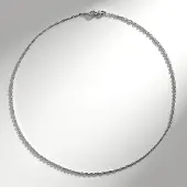 Cavill - Zilveren Halsketting 925 Sterling Zilver - 45 cm - Minimalistisch Gedraaide Filigrain stijl - Dames - Robuuste Karabijnsluiting