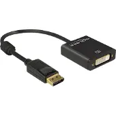 DeLOCK 62599 DisplayPort-kabel DisplayPort / DVI Adapterkabel DisplayPort-stekker, DVI-I 24+5-polige bus 0.20 m Zwart Vergulde steekcontacten