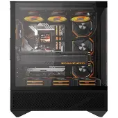 Darkflash - DY460 Black + 4 fans - Computerkast