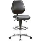 BIMOS Werkdraaistoel | contactrugleuning | kunstleer kussen zwart | 650-910 mm | 1 stuk - 9131-2571-525-807 9131-2571-525-807