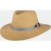 Hatland DiMarco - Stijlvolle toyo hoed - Beige - Assorti - XL