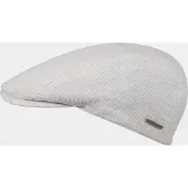 Hatland Dante - Gestreept linnen flatcap - Beige - Assorti - M