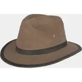Hatland Donoven - Katoenen fedora hoed - Bruin - Assorti - M