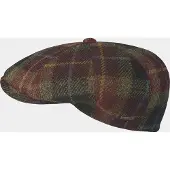 Hatland Danilo - Harris Tweed flatcap - Bordeaux rood - Assorti - S
