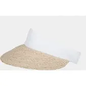 Hatland Olinka - Raffia zonneklep - Wit - Assorti - One size
