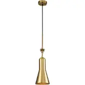 Elstead Lighting LED Hanglamp Etoile | 1X E27 Max 60W | Dimbaar | Aged Brass and Gold Leaf