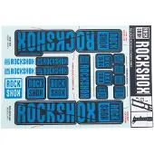 RockShox Vork Decal Kit 35mm Dual Crown Blauw