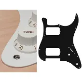 Boston ST-132-W pickguard, Stallion, HH, 2 pot holes, 3-5 switch, 1 ply, white
