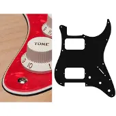 Boston ST-333-PR pickguard, Stallion, HH, 3 pot holes, 3-5 switch, 3 ply, pearl red