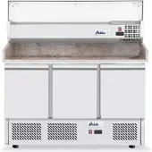 Hendi Pizzawerkbank Bartscher, RVS, 6x1/4GN, 140(b)x145(h)x70(d), 230V/270W