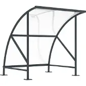 WSM Overkappingssysteem model Bamberg, transparant, B 2040 mm, antracietgrijs RAL 7016