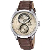 Festina Multifunctioneel horloge Retro Horloge, quartz, herenhorloge, leren band, datum