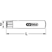 Ks Tools 129.2308, Draaibank, staal, 8 mm, 1 stuk