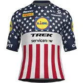 Santini Lidl Trek Usa National Champion Korte Mouw Wielertrui
