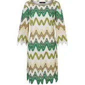 Ana alcazar Gebreide jurk 'Dimah' beige / groen / olijfgroen / wit