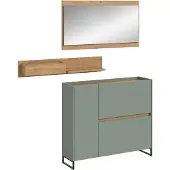 Furnilux Modulaire garderobecombinatie 3-delige opbergoplossing met spiegel stijlvol