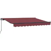 vidaXL Handmatig Zonnescherm 2,5 x 2 m Bordeauxrood 100% Polyester