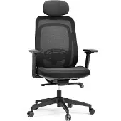 Hjh OFFICE Bureaustoel / draaistoel Vivadapt Netstof / Zitting Stof zwart