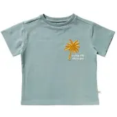 Your Wishes T-shirt blauw Jongens Stretchkatoen Ronde hals Printopdruk - maat 122