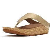 Original Brands Lulu lux graphic-weave leather toe-post sandals