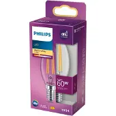 Philips 6x LED lamp E14 | Kaars B35 | Filament | Helder | 2700K | 6.5W (60W)